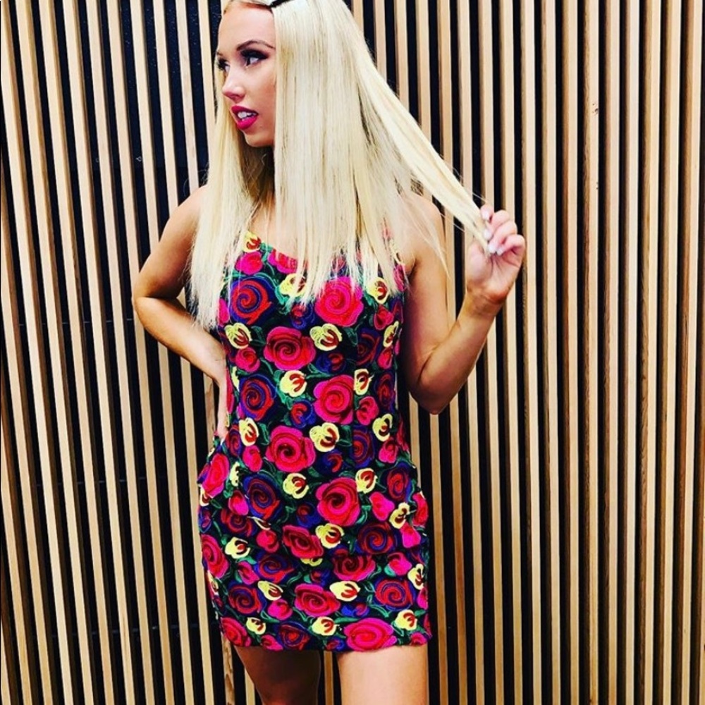 Colorful rose dress